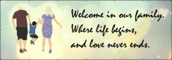 Adoptie welcome to our familiy