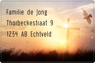 Adressticker uitvaart