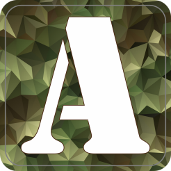Textiel transfer letter A camouflage