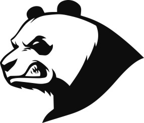 Angry panda sticker