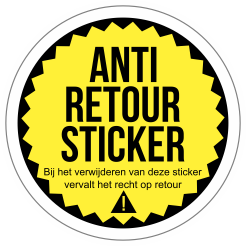 Anti retour sticker