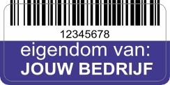 asset eigendom sticker blauw