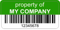 asset eigendom sticker groen
