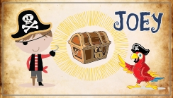 Badlaken piraat met eigen naam