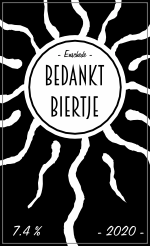 Bedankt biertje etiket