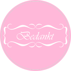 Bedankt roze Sticker