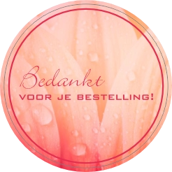 bedankt voor je bestelling sticker voor op cadeautjes, verpakkingen