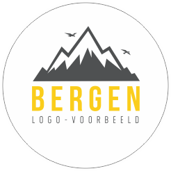 Bergen logo voorbeeld sticker