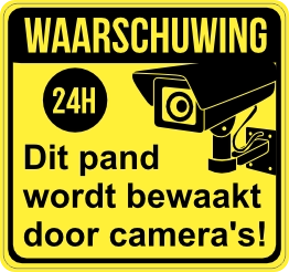 Bewaakt door cameras