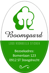 Boomgaard logo sticker