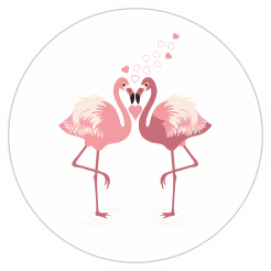 Bruiloft sluitzegel flamingo