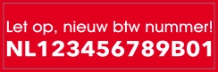 BTW nummer Rood stickers