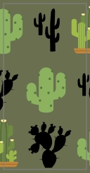 Cactus handdoek groen