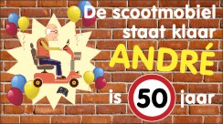De scootmobiel staat klaar