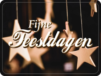 Doming sticker fijne feestdagen