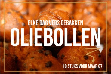 Elke dag vers gebakken oliebollen