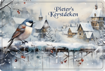 Fleecedeken Vogel In De Sneeuw