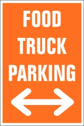 Food truck parking met pijlen