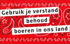 Gebruik je verstand behoud boeren in ons land