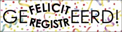 Geregistreerd felicitatie