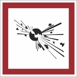 GHS explosief magneetsticker