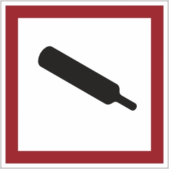 GHS Houder onder druk Sticker