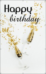 Glaasje gouden glitters