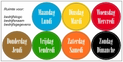 HACCP stickers 2.5 cm