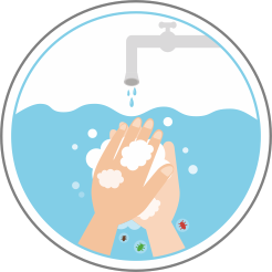 Handen wassen icoon