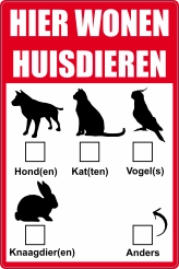 Hier wonen huisdieren