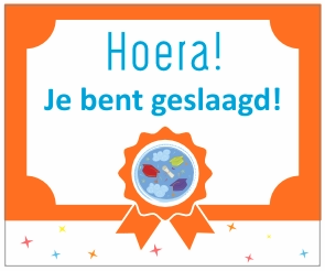 Hoera je bent geslaagd