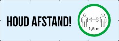 Houd afstand spandoek