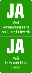 Ja-Ja sticker verticaal groen