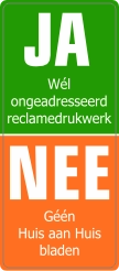 Ja-Nee sticker metallic verticaal