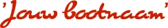 Jouw bootnaam