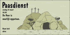 Kerk Paasdienst Spandoek