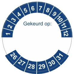 Keuringssticker 2022-2027 blauw