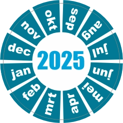 Keuringssticker blauw 2027