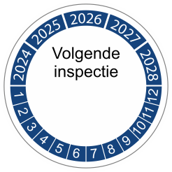Keuringssticker blauw 4cm (2022) Volgende inspectie