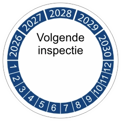 Keuringssticker blauw 4cm (2022) Volgende inspectie