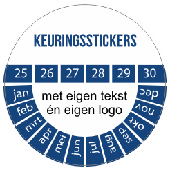 keuringssticker blauw eigen logo 2025
