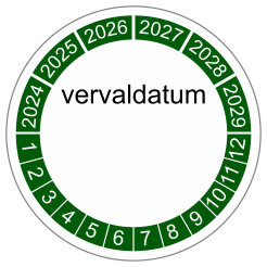 Keuringssticker groen 4cm (2022) Vervaldatum