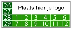 Keuringssticker rechthoek groen 2022