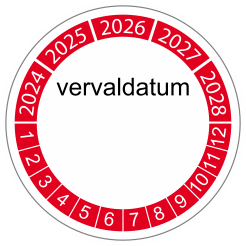 Keuringssticker rood 4cm (2022) Vervaldatum