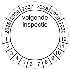 keuringssticker volgende inspectie 2025