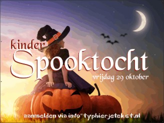 Kinder spooktocht halloween