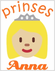 Koningsdag Prinses - Textiel Acetaatzijde