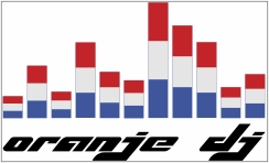 Koningsdag Sticker Oranje DJ - Transparant Dekwit