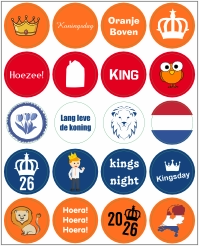 Koningsdag stickervel