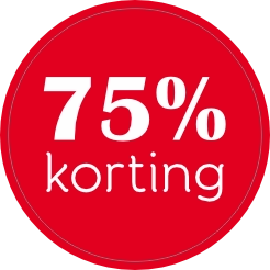Korting 75 Sticker